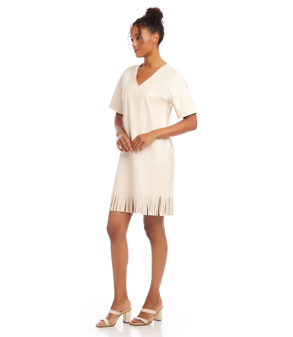 V-Neck Fringe Dress