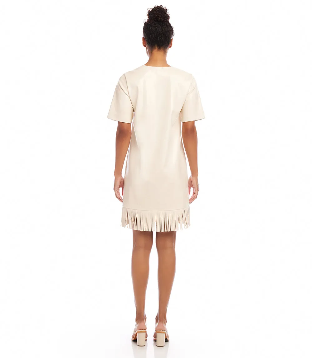 V-Neck Fringe Dress