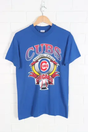 Vintage 1991 Chicago Cubs NLB Royal Blue Baseball 50/50 Tee (M-L)