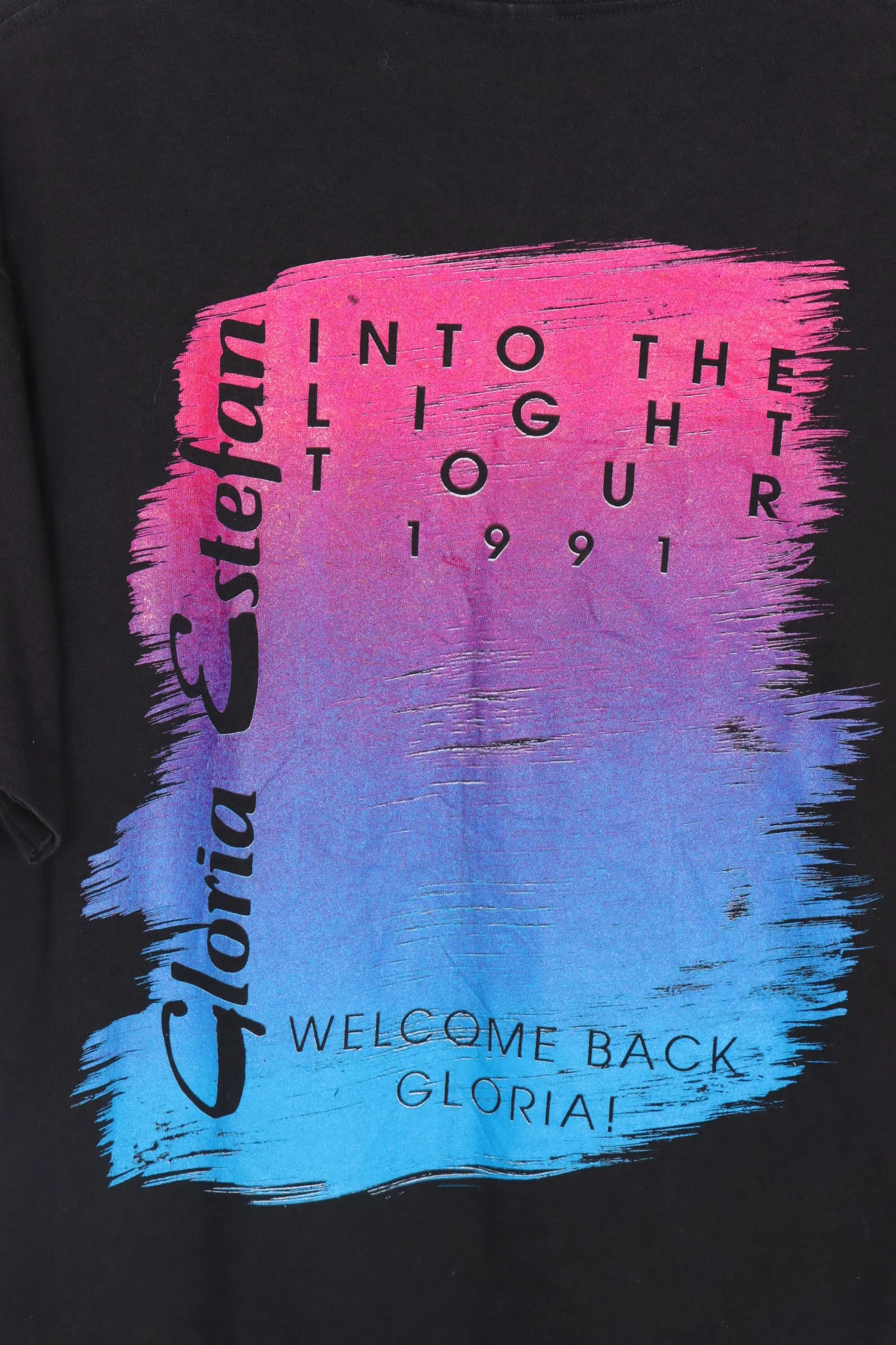 Vintage 1991 Gloria Estenfan Fluro Colourful USA Made Music Tee (M-L)