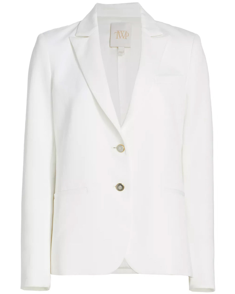 White Zip Cuff Boyfriend Blazer