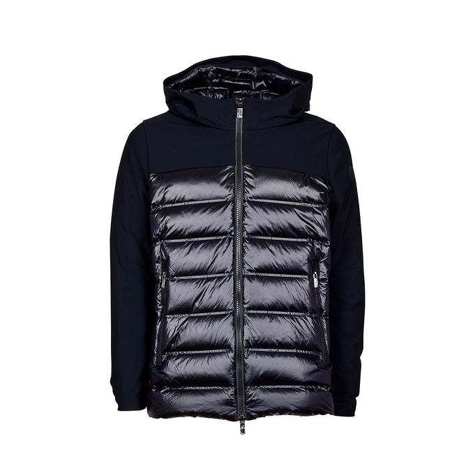 WINTER HYBRID MDM DOWN JACKET WITH HOOD Man Black