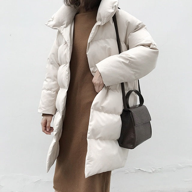 Winter long puffer jacket