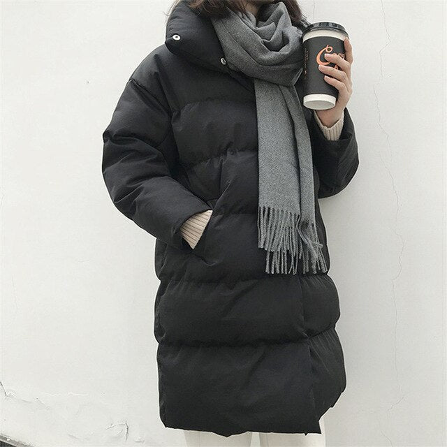 Winter long puffer jacket