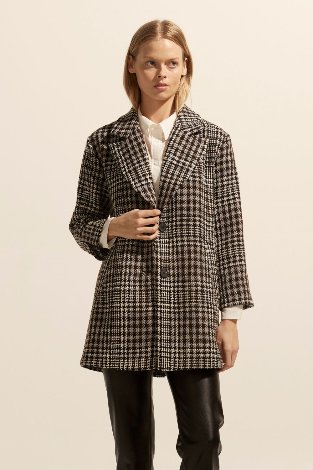 Zoe Kratzmann Alight Coat -  Check Boucle